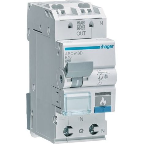 HAGER ERREUR LICHTB. DE PROTECTION RENFORT. 1P + N, 6KA, B ACCESSORIES SLB-10 A, 2 M ARC910D