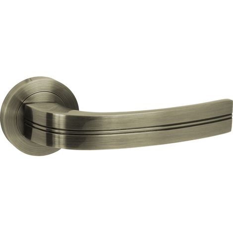 DOMINO Poignée de porte DEKAN-R M3 Marron Grapiatto Poignée Sans rosace Bronze (1/5)