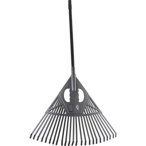 Kestek Laubrechen 2in1 mit Teleskopstiel ausziehbar Handrechen Gartenrechen 56cm (1/3)