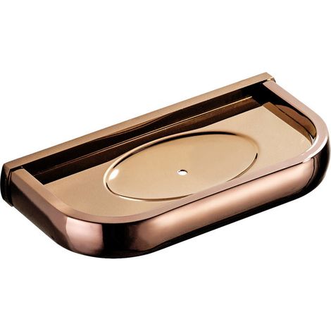 Jabonera de latón para pared, soporte para jabón de baño, accesorios de ducha (oro rosa) (1/5)