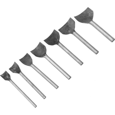 Outil de perforation pour le travail du cuir (lot de 7) : demi-cercle, 1/4 d'arc, 15-45 mm (1/5)