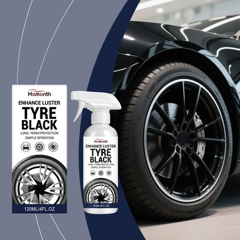 Reifenglanzspray – Reifenpflege, Feuchtigkeitspflege, Schutz vor Rissen und Staub, Reinigung, Fleckenentfernung und langanhaltende Auffrischung – 120 ml -- DE (1/5)