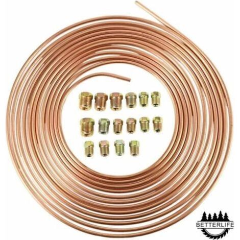 7.62 m brake hose reel - Copper and nickel made - With an outside diameter of 3/16", rust-resistant hose (1/5)