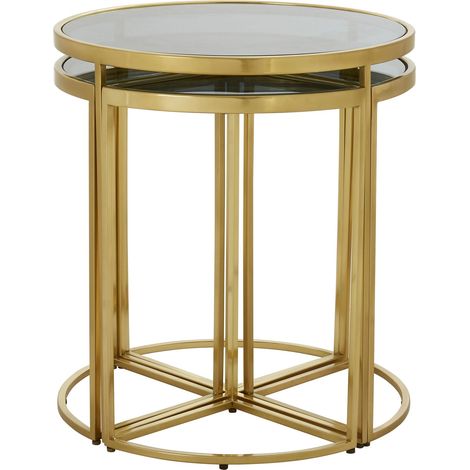 Interiors by Premier Versatile Design Nesting Tables, Elegant Round Top Nesting Tables, Sturdy And Durable Modern Nesting Table (1/5)
