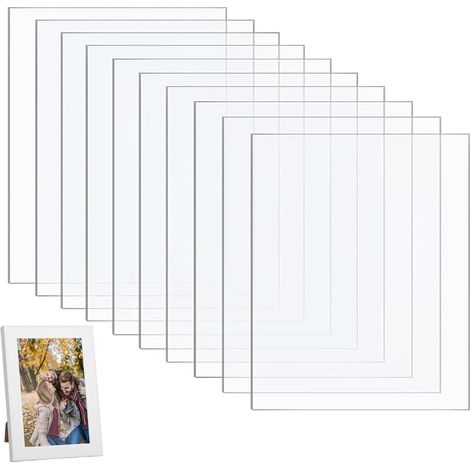 Plaque Plexiglas 10 Unités, Dimensions 15Cm X 10Cm X 1Mm, Transparente, Feuille Plastique Pour Remplacement Verre Cadre Photo, Projets Diy, Peintures (1/5)