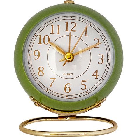 Horloge De Table - Analogique - Avec Réveil - Fonctionne Sur Pile AA - Pour Chambre À Coucher Salon Cuisine - 1 Pièce (1/5)