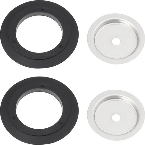 Kit of 2 Seals in Rubber And Caps Round stainless steel for Baskets of Strainer of 3,5 Inches (32 X 55 Mm) for sink of Kitchen (1/5)