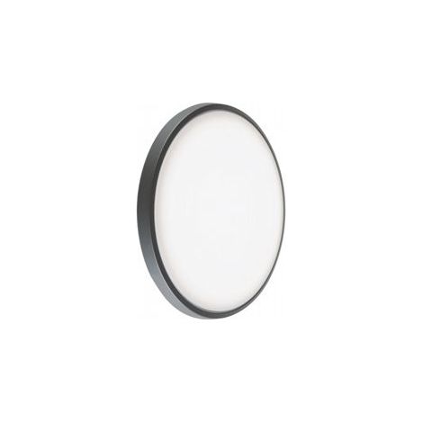 Plafonnier en aluminium moulé sous pression, diffuseur en thermoplastique opalin, 28W, 3700 lumens, lumière chaude, IP65 graphite (1/4)