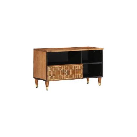 Meuble TV 80x33x46 bois massif de manguier (1/5)