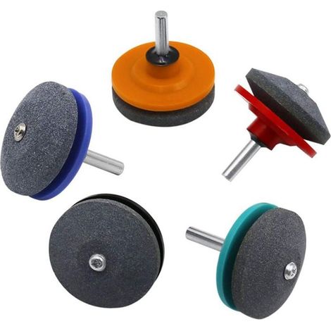 5-Piece Lawnmower Sharpener, Universal Lawnmower Blade Sharpener, Multifunctional Electric Drill Sharpening Tool Sharpener, Grinding Tools, Garden Tools (1/5)