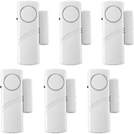 Ensemble de 6 alarmes de porte et fenêtre, détecteur d'intrusion magnétique, 120 dB, pour la sécurité des enfants, la sécurité de la maison et la protection du bureau (piles AAA non incluses) (1/5)