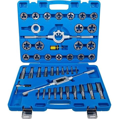 Jeu de Tarauds M6-M24 45 pcs - Acier, Large Gamme de Tailles - Outils Précis et Durables - D-Work