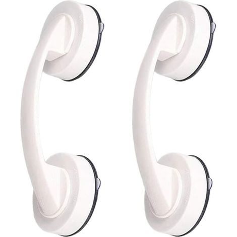 VURAHOME - Lot de 2 Auto-adhésif Poignée d'armoire de Cuisine Poignée de Porte Réfrigérateur Poignée de Porte Coulissante Poignée de Vitres en Verre Coulissant Poignée avec Adhésif-Longue.Blanc (1/5)