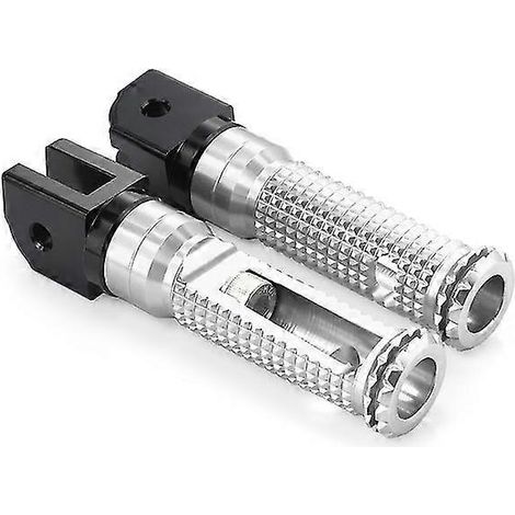Fahrer- und Beifahrerfußrasten für Ducati 659, 696, 795, 796, 797, 1100 Motorradzubehör – Fußrastenadapter – Silber
