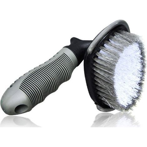 pair Brosse à pneu en forme de T de voiture, brosse à pneu incurvée à manche court, brosse de nettoyage, brosse à pneu pour outil de lavage de voiture