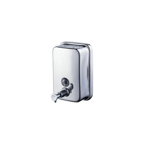Distributeur de savon mural en acier inoxydable poli chrome, 500 ml – Modèle BA4028SS5 pour cuisine et salle de bain