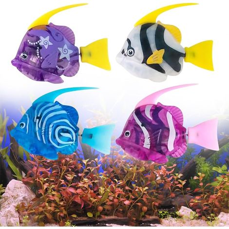 4 Pack Electronic Cat Toy, Luminous Electric Fish Battery Operated Interactive Floating Toy for Kids and Pets (1/5)