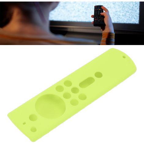 Custodia protettiva in silicone per telecomando Fire TV Stick 4K 2018 con cordino antiscivolo verde fluorescente [1 pz] (1/4)