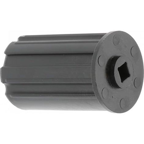 Tappo terminale ottagonale in PVC nero per tubo di tapparella/finestra a bovindo/tenda cieca, per tubo di uscita quadrato da 8 mm (1/2)