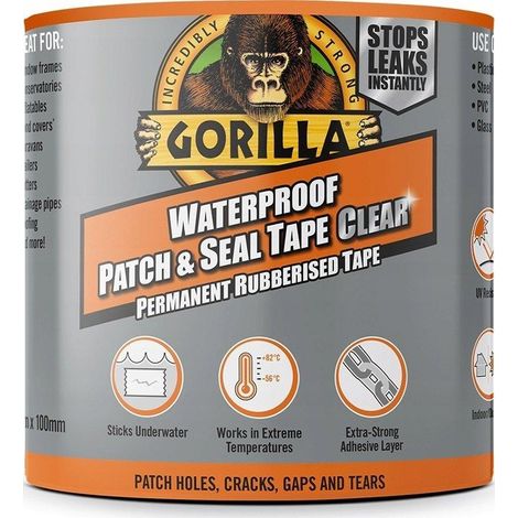 Gorilla Waterproof Patch & Seal Tape bianco 3m x 10cm (1/3)