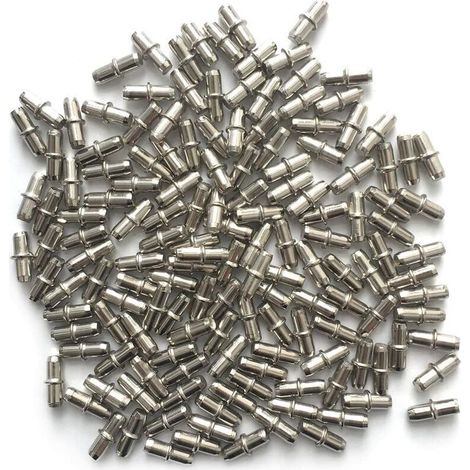 Goupilles de Support d'Étagère Ø 5mm Consoles et Taquets pour Étagères en Bois et Verre Cuisine Placard Meuble Capacité de Charge 50kg (150 Pièces)