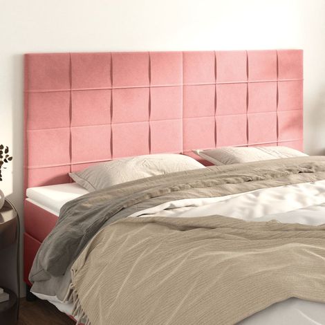 Tête de lit Rose 180x5x118/128 cm Velours (1/5)