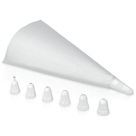 DECORATORE TORTE 7 ACCESSORI + 3 SACCHETTI SET 5 PEZZI - METALTEX (1/3)