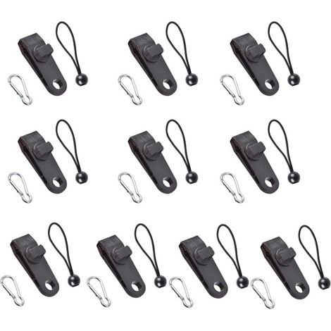 12 pièces pinces de bâche ensemble de pinces de bâche robustes pince d'auvent instantanée pour bâche tente caravane couverture d'ombre de jardin noir (12) (1/4)