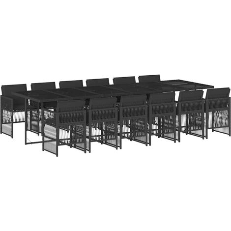 Maison Exclusive - Set comedor de jardín con cojines 13 pzas ratá (1/5)
