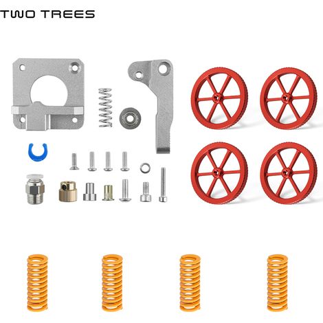 TWO TREES kit upgrade imprimante 3D extrudeuse metal et 4 écrous réglage lit 60mm avec 4 ressorts plateau chauffant pour Creality Ender-3/Ender-3 Pro/CR-10 (1/5)