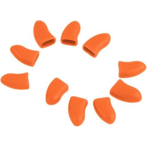 Krallenschutzkappen aus weichem Silikon für Hunde und Katzen – Schutzhüllen für den Heimgebrauch (20er-Set) Orange XS (1/5)