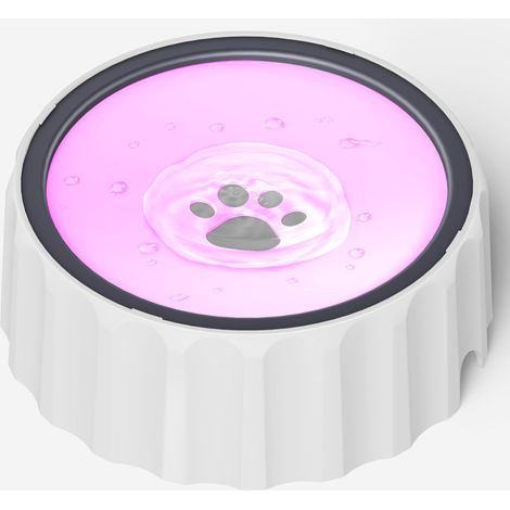 Gamelle d'eau pour chiens et petits animaux - Sans déversement - 2 l - Distributeur de grande capacité antidérapant - Anti-éclaboussures - Gamelle d'eau pour chiens et chats - Rose (1/5)