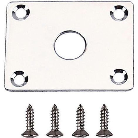 1 jeu de prises jack GT103 (argent) pour guitare et basse, sortie et entrée.-Silver (1/3)