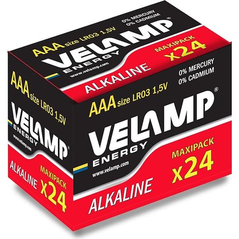 Piles AA Alcalines Stilo Haute Performance 1,5V - Lot 24 Pile AA Alcaline Anticorrosion, Durée de Conservation 5 Ans pour Appareils et Accessoires du Quotidien (Non Rechargeables) (1/5)