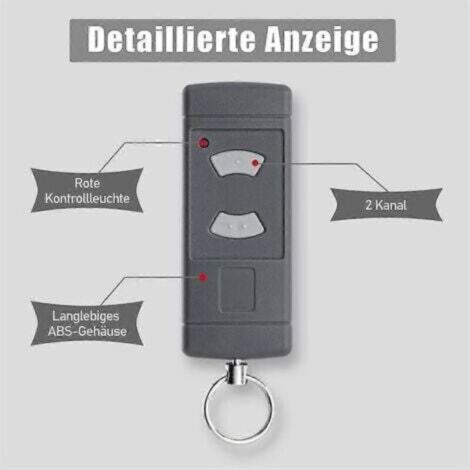 Lot de 2 émetteurs de porte de garage compatibles avec télécommande de garage Hse2-40, Hs4-40, Hsm4-40, 40,685 Mhz – C3