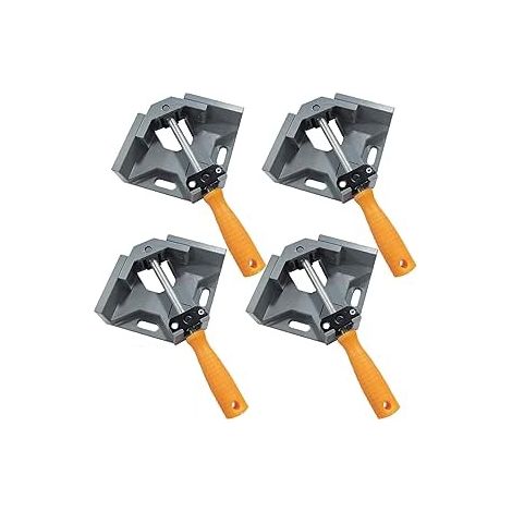 Angle Clamp - 90 Degree Corner Clamp - Aluminium Alloy - Swing Jaw - For Woodworking And Engineering - Pack Of 4 (1/5)
