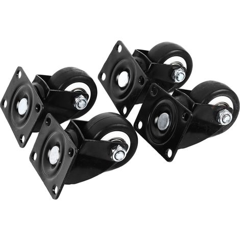 roulettes pivotantes de 6,35 cm (2,5 pouces), rotation à 360 degrés, silencieuses et faciles à manœuvrer, pour meubles et réfrigérateurs (1/5)
