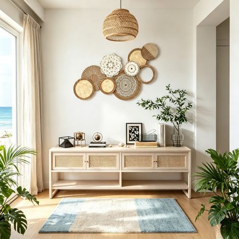 Decorazione da parete in legno con MDF, effetto legno naturale, 83,8 x 4,4 x 44,5 cm HAVRYA (1/5)