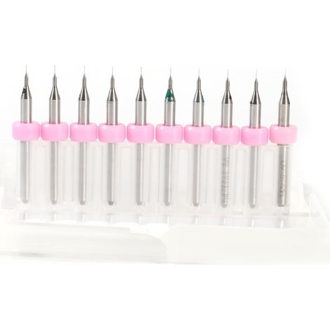 10Pcs Micro Foret Spiral pour Carte de Circuit Imprimé PCB de Précision 0.1mm Accessoires de Perceuse, Farbe(0.1mm) (1/5)