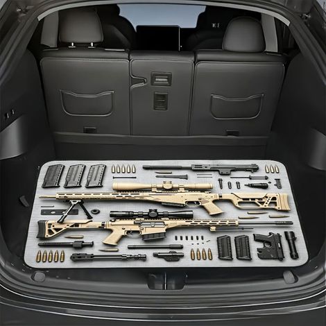 Tapis pour coffre de voiture, tapis de protection contre la poussière, résistant à l'usure et à la saleté, facile à entretenir - 75 x 100cm [Velours cristal, fond en plastique]