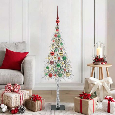 vidaXL Albero di Natale con 150 LED Bianco 120 cm PE e Acciaio (1/5)
