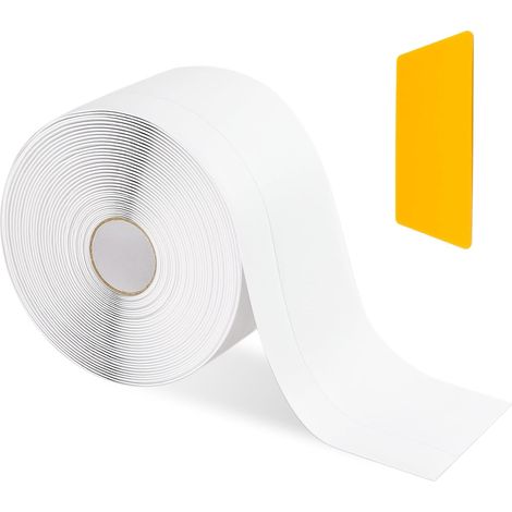 Flexible Self-Adhesive Skirting Board, PVC 50 × 20 mm, Cut to Measure, with Squeegee for Kitchens, Bathrooms, Living Rooms, Offices (White, 10 Metres) (1/5)