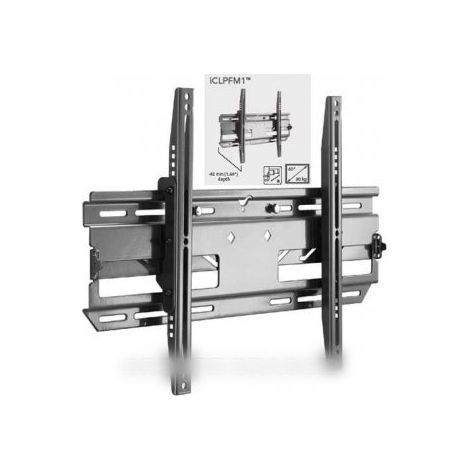 SUPPORT MURAL LCD/PLASMA 80 KG TITANIUM POUR PIECES SON VIDEO - V18490