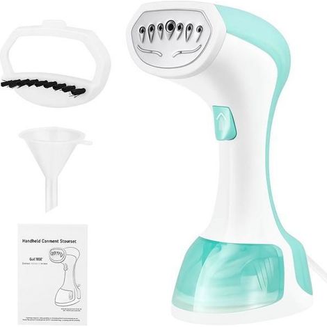 1 unité Défroisseur vapeur vertical, 1200 W, débit 26 g/min, réservoir 160 ml, pour vêtements et textiles – Vert