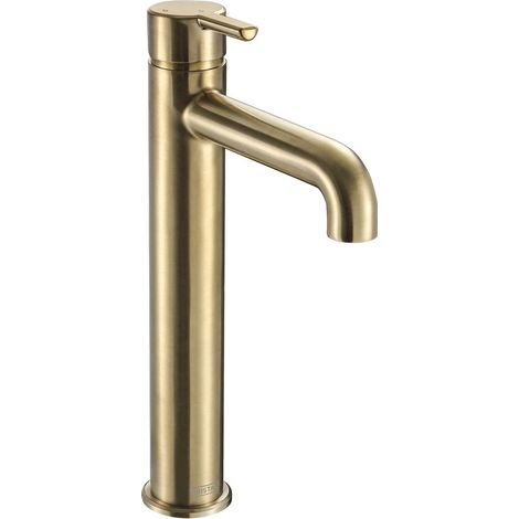 Bristan Altum Eco Start Tall Basin Mixer Tap Deck Mounted - Brushed Brass
