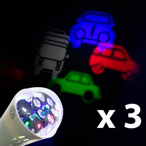 Lot 3 Ampoules LED E27 projecteur motifs CARS Eclairage enfants (1/4)
