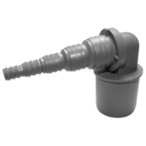 Airfit Schlauchwinkel 90° aus PP, Ø 8 - 25 mm (einfach passend abschneiden), für Abflussrohr DN40, 50016SW (1/2)