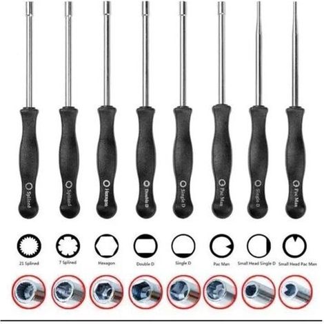 Set 8 clés réglage carburateur débroussailleuse tronçonneuse outil réparation qualité pro usage polyvalent (1/4)