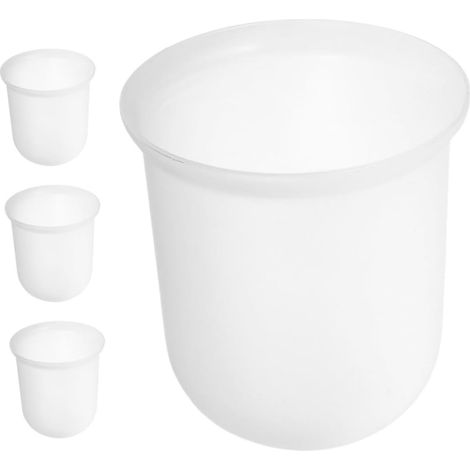 4 pièces Lot de Gobelets Plastique pour Brosse WC Base Arrondie (1/5)
