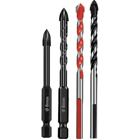 4-teiliges Set Hartmetall-Bohrer